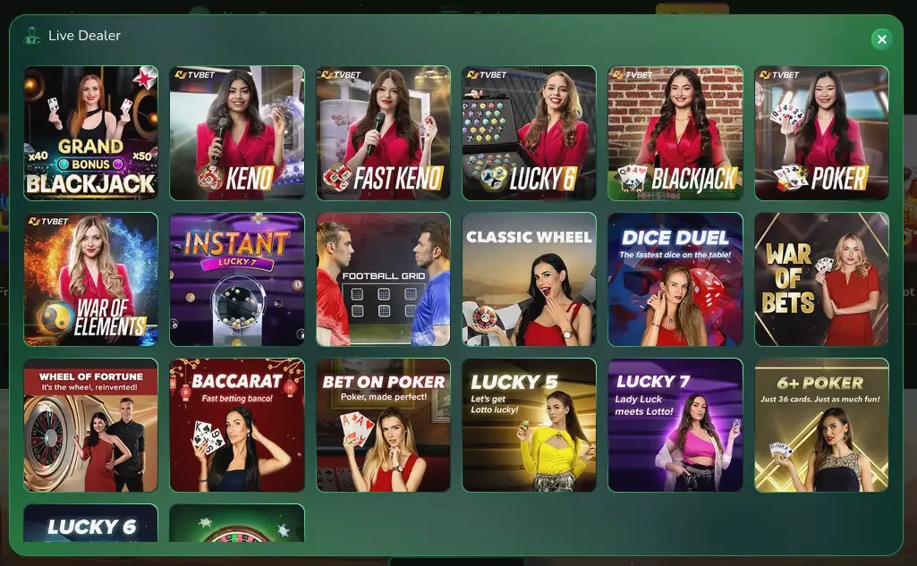 Joo Casino mobile interface showing games lobby on smartphone