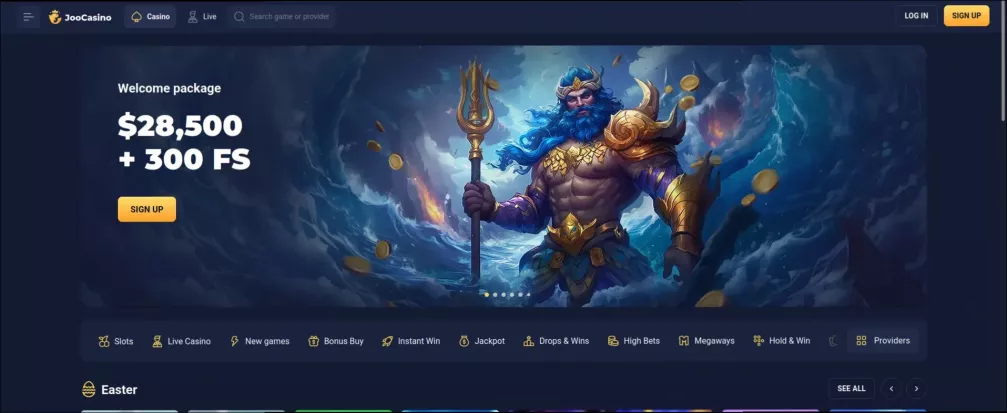 Joo Casino 28,500 CAD + 300 Free Spins